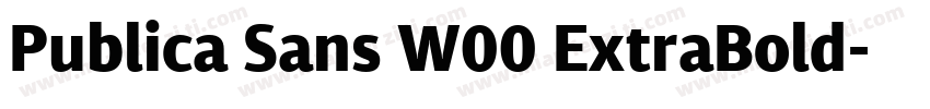 Publica Sans W00 ExtraBold字体转换